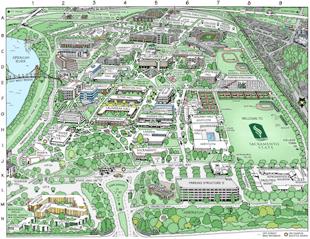 Sac State Parking Map Gold Country Orienteers: Csus Sac State Parking Map Gold Country Orienteers: Csus